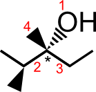 Esercizio #3 calcolo del centro chirale Cahn–Ingold–Prelog