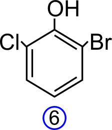 Esercizio sulla nomenclatura degli alcol con il 2-bromo-6-clorofenolo