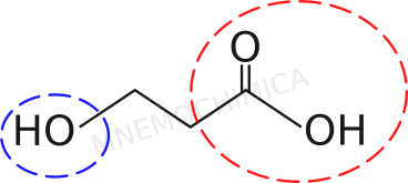 Acido 3-idrossipropanoico con un gruppo ossidrilico ed uno carbossilico