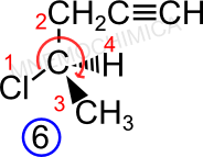 Centro chirale e priorità dei sostituenti nel (R)-4-cloro-1-pentino