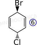 Isomeria geometrica del Trans 3-bromo-6-cloro-1,4-cicloesandiene