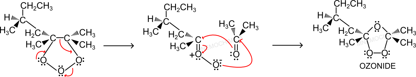 Formazione ozonide dal (S) 2,3,5-trimetil-2-eptene