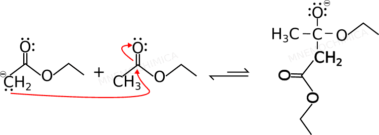 Attacco nucleofilo tra i due esteri